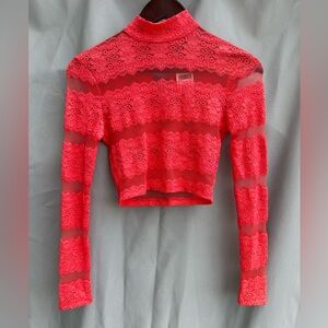 NWT Lace Crop top long sleeve crop top Size Small